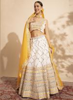 Premium Georgette Yellow Wedding Wear Sequins Work Ready To Wear Lehenga Choli